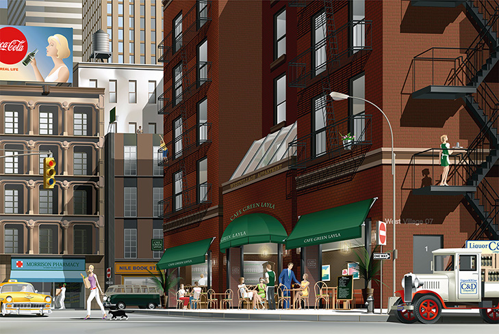 ダウンタウン街角